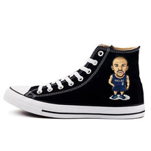 Load image into Gallery viewer, Dallas Mavericks NBA Apparel Unisex Breathable Canvas Shoes Black/White/Blue Full Plus Size Best Gift Printed Logo Team