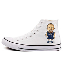 Load image into Gallery viewer, Dallas Mavericks NBA Apparel Unisex Breathable Canvas Shoes Black/White/Blue Full Plus Size Best Gift Printed Logo Team