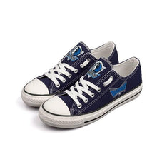 Load image into Gallery viewer, Dallas Mavericks NBA Apparel Unisex Breathable Canvas Shoes Black/White/Blue Full Plus Size Best Gift Printed Logo Team