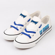 Load image into Gallery viewer, Dallas Mavericks NBA Apparel Unisex Breathable Canvas Shoes Black/White/Blue Full Plus Size Best Gift Printed Logo Team