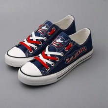Load image into Gallery viewer, Columbus Blue Jackets NHL Apparel Unisex Breathable Shoes Custom Black/Blue Full Plus Size Best Gift Printed Logo Team