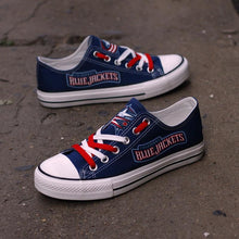 Load image into Gallery viewer, Columbus Blue Jackets NHL Apparel Unisex Breathable Shoes Custom Black/Blue Full Plus Size Best Gift Printed Logo Team
