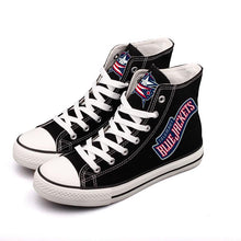 Load image into Gallery viewer, Columbus Blue Jackets NHL Apparel Unisex Breathable Shoes Custom Black/Blue Full Plus Size Best Gift Printed Logo Team