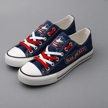 Load image into Gallery viewer, Columbus Blue Jackets NHL Apparel Unisex Breathable Shoes Custom Black/Blue Full Plus Size Best Gift Printed Logo Team