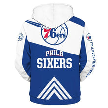 Load image into Gallery viewer, Philadelphia 76ers NBA Unisex Polyester Blend Zipper 3D Sweatshirt Personalized Full Color Full Plus Size Best Gift Printed Logo Team