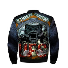 Load image into Gallery viewer, UFC MMA Apparel Men Fierce Tiger 3D Zipper Bomber Jacket Personalized Full Color Full Plus Size Best Gift Printed Logo Team