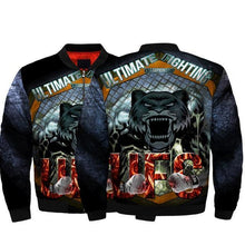 Load image into Gallery viewer, UFC MMA Apparel Men Fierce Tiger 3D Zipper Bomber Jacket Personalized Full Color Full Plus Size Best Gift Printed Logo Team