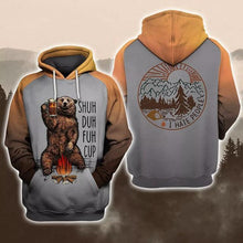 Load image into Gallery viewer, Bear Beer Shuh Duh Fuh Cup I Hate People Men 3D Polyester Hoodie Sweatshirt Personalized Full Color Full Plus Size Best Gift Printed Logo Team