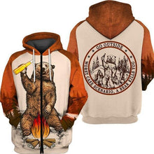 Load image into Gallery viewer, Bear Beer Go Outside I Hate People Men 3D Polyester Hoodie Sweatshirt Personalized Full Color Full Plus Size Best Gift Printed Logo Team