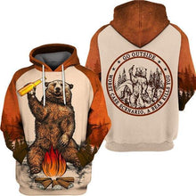 Load image into Gallery viewer, Bear Beer Go Outside I Hate People Men 3D Polyester Hoodie Sweatshirt Personalized Full Color Full Plus Size Best Gift Printed Logo Team
