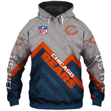 Load image into Gallery viewer, Chicago Bears NFL Apparel Men 3D Polyester Hoodie Sweatshirt Personalized Full Color Full Plus Size Best Gift Printed Logo Team