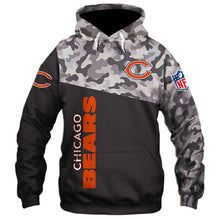 Load image into Gallery viewer, Chicago Bears NFL Apparel Men 3D Polyester Hoodie Sweatshirt Personalized Full Color Full Plus Size Best Gift Printed Logo Team