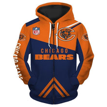 Load image into Gallery viewer, Chicago Bears NFL Apparel Men 3D Polyester Hoodie Sweatshirt Personalized Full Color Full Plus Size Best Gift Printed Logo Team