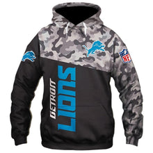 Load image into Gallery viewer, Detroit Lions NFL Apparel Men 3D Polyester Hoodie Sweatshirt Personalized Full Color Full Plus Size Best Gift Printed Logo Team