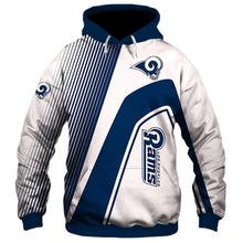 Load image into Gallery viewer, Los Angeles Rams NFL Apparel Men 3D Polyester Hoodie Sweatshirt Personalized Full Color Full Plus Size Best Gift Printed Logo Team