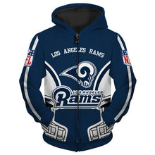 Load image into Gallery viewer, Los Angeles Rams NFL Apparel Men 3D Polyester Hoodie Sweatshirt Personalized Full Color Full Plus Size Best Gift Printed Logo Team