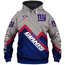 Load image into Gallery viewer, New York Giants NFL Apparel Men 3D Polyester Hoodie Sweatshirt Personalized Full Color Full Plus Size Best Gift Printed Logo Team