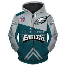 Load image into Gallery viewer, Philadelphia Eagles NFL Apparel Men 3D Polyester Hoodie Sweatshirt Personalized Full Color Full Plus Size Best Gift Printed Logo Team