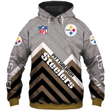 Load image into Gallery viewer, Pittsburgh Steelers NFL Apparel Men 3D Polyester Hoodie Sweatshirt Personalized Full Color Full Plus Size Best Gift Printed Logo Team