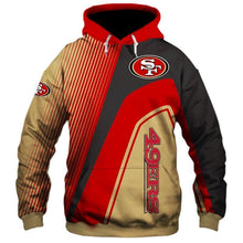Load image into Gallery viewer, San Francisco 49ers NFL Apparel Men 3D Polyester Hoodie Sweatshirt Personalized Full Color Full Plus Size Best Gift Printed Logo Team
