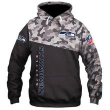 Load image into Gallery viewer, Seattle Seahawks NFL Apparel Men 3D Polyester Hoodie Sweatshirt Personalized Full Color Full Plus Size Best Gift Printed Logo Team