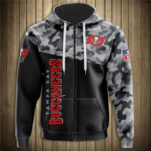 Load image into Gallery viewer, Tampa Bay Buccaneers NFL Apparel Men 3D Polyester Military Hoodie Sweatshirt Personalized Full Color Full Plus Size Best Gift Printed Logo Team