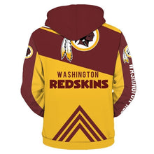 Load image into Gallery viewer, Washington Redskins NFL Apparel Men 3D Polyester Hoodie Sweatshirt Personalized Full Color Full Plus Size Best Gift Printed Logo Team