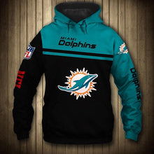 Load image into Gallery viewer, Miami Dolphins NFL Apparel Men 3D Skull Polyester Hoodie Sweatshirt Personalized Full Color Full Plus Size Best Gift Printed Logo Team