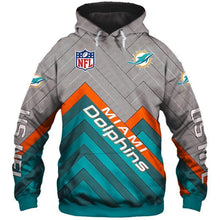 Load image into Gallery viewer, Miami Dolphins NFL Apparel Men 3D Polyester Hoodie Sweatshirt Personalized Full Color Full Plus Size Best Gift Printed Logo Team