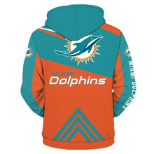 Load image into Gallery viewer, Miami Dolphins NFL Apparel Men 3D Polyester Zipper Hoodie Sweatshirt Personalized Full Color Full Plus Size Best Gift Printed Logo Team