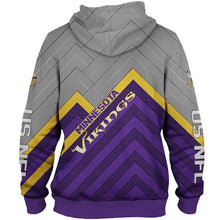 Load image into Gallery viewer, Minnesota Vikings NHL Apparel Men 3D Polyester Zipper Hoodie Sweatshirt Personalized Full Color Full Plus Size Best Gift Printed Logo Team