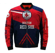 Load image into Gallery viewer, Boston Red Sox MLB Apparel Men Zipper Bomber Jacket Personalized Full Color Full Plus Size Best Gift Printed Logo Team