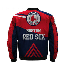 Load image into Gallery viewer, Boston Red Sox MLB Apparel Men Zipper Bomber Jacket Personalized Full Color Full Plus Size Best Gift Printed Logo Team