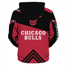 Load image into Gallery viewer, Chicago Bulls NBA Apparel Men 3D Polyester Zipper Hoodie Sweatshirt Personalized Full Color Full Plus Size Best Gift Printed Logo Team