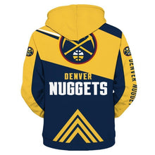 Load image into Gallery viewer, Denver Nuggets NBA Apparel Men 3D Polyester Zipper Hoodie Sweatshirt Personalized Full Color Full Plus Size Best Gift Printed Logo Team