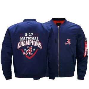 Alabama Crimson Tide NCAA Apparel Men Zipper Bomber Jacket Personalized Full Color Full Plus Size Best Gift Printed Logo Team