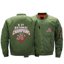 Load image into Gallery viewer, Alabama Crimson Tide NCAA Apparel Men Zipper Bomber Jacket Personalized Full Color Full Plus Size Best Gift Printed Logo Team