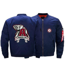 Load image into Gallery viewer, Alabama Crimson Tide NCAA Apparel Men Zipper Motorcycle Jacket Personalized Full Color Full Plus Size Best Gift Printed Logo Team