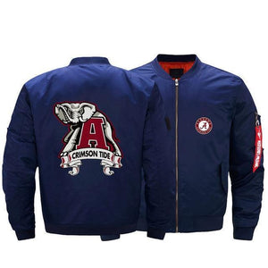 Alabama Crimson Tide NCAA Apparel Men Zipper Motorcycle Jacket Personalized Full Color Full Plus Size Best Gift Printed Logo Team