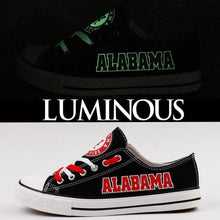 Load image into Gallery viewer, Alabama Crimson Tide NCAA Unisex Breathable Novelty Design Canvas Shoes Black Full Plus Size Best Gift Printed Logo Team