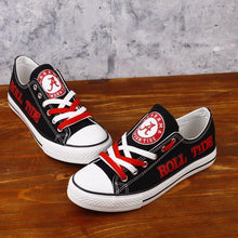 Load image into Gallery viewer, Alabama Crimson Tide NCAA Unisex Breathable Novelty Design Canvas Shoes Black Full Plus Size Best Gift Printed Logo Team