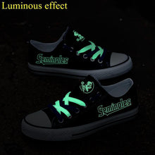 Load image into Gallery viewer, Florida State Seminoles NCAA Unisex Breathable Novelty Design Canvas Shoes Black/White Full Plus Size Best Gift Printed Logo Team