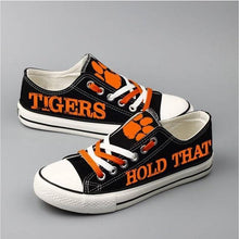 Load image into Gallery viewer, Clemson Tigers NCAA Unisex Breathable Novelty Design Canvas Shoes Black/White Full Plus Size Best Gift Printed Logo Team