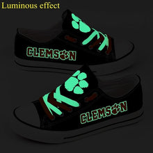 Load image into Gallery viewer, Clemson Tigers NCAA Unisex Breathable Novelty Design Canvas Shoes Black/White Full Plus Size Best Gift Printed Logo Team