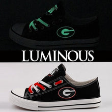 Load image into Gallery viewer, Georgia Bulldogs NCAA Unisex Breathable Novelty Design Canvas Shoes Black Full Plus Size Best Gift Printed Logo Team