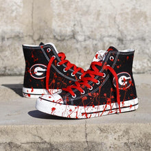 Load image into Gallery viewer, Georgia Bulldogs NCAA Unisex Breathable Novelty Design Canvas Shoes Black Full Plus Size Best Gift Printed Logo Team