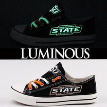Load image into Gallery viewer, Oklahoma State University NCAA Unisex Breathable Novelty Design Canvas Shoes Black/White Full Plus Size Best Gift Printed Logo Team
