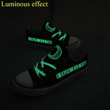 Load image into Gallery viewer, Oregon Ducks  NCAA Unisex Breathable Novelty Design Canvas Shoes Black/White Full Plus Size Best Gift Printed Logo Team