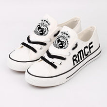 Load image into Gallery viewer, Real Madrid Football Team Unisex Breathable Novelty Design Canvas Shoes White Full Plus Size Best Gift Printed Logo Team