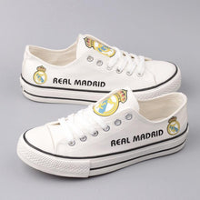 Load image into Gallery viewer, Real Madrid Football Team Unisex Breathable Novelty Design Canvas Shoes White Full Plus Size Best Gift Printed Logo Team